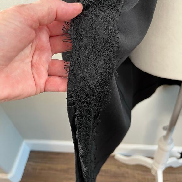 Carmen Marc Valvo Black Faux Suede Open Front Cardigan Jacket NWOT Medium - Picture 7 of 12